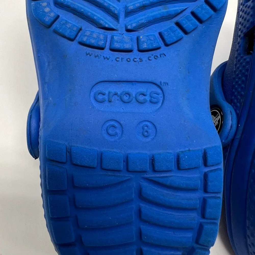 Kids‎ Blue Crocs Clog Shoes 8C Teenage Mutant Ninja Turtle Jibbitz Leonardo